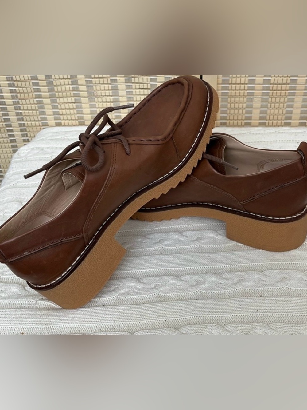 NEW Clarks Eden Mid Lace Clogs Booties Shoes Womens Size 10 Brown Leather